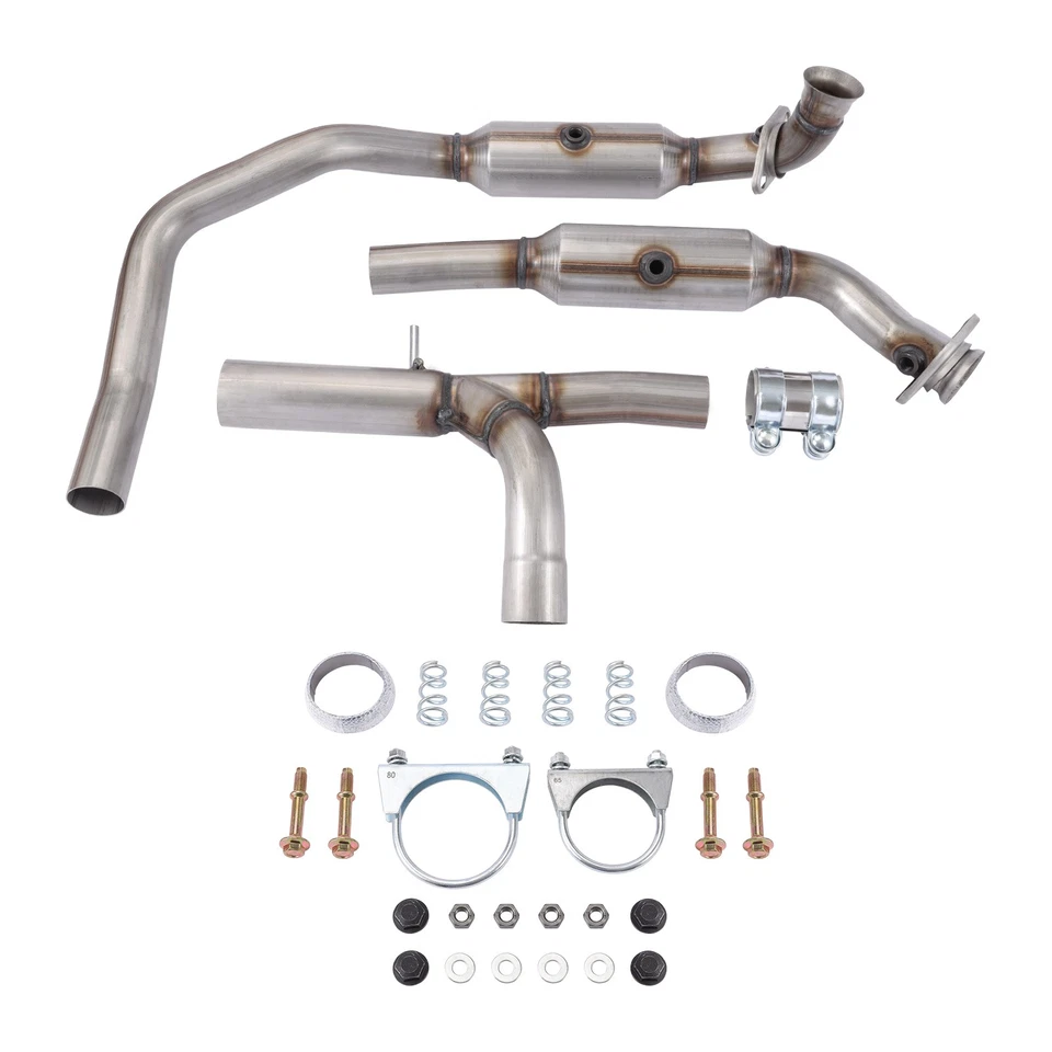 Y Pipe Catalytic Converters For Ford E-150 E-250 E-350 Super Duty 5.4L 2009-2014 Foto 2 de 4