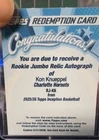 2025-26 Topps Inception - Kon Knueppel RPA Jumbo Relic Autograph *REDEMPTION*