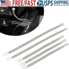 5Pcs Universal Tinned Copper Engine Ground Strap Truck/Car Set 3-10" & 2-13"