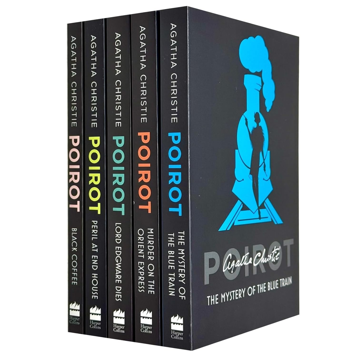 Hercule Poirot Series 5 Books Collection Set By Agatha Christie Black Coffee