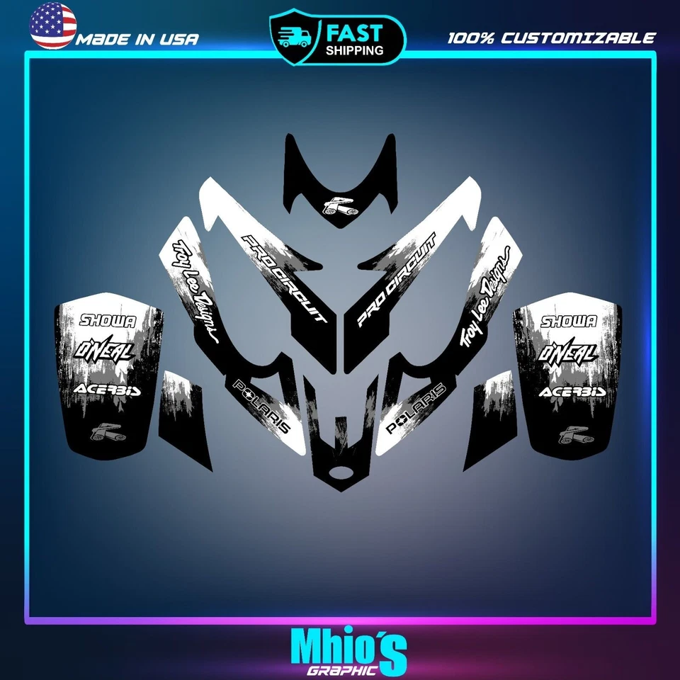 Polaris Predator 500 Grafik Full Decals Sticker Kit ATV - Bild 3 von 4