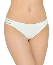 Hula Honey Swim Large Junior Textured Bikini Bottom White Size Large