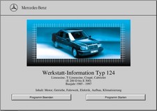 Mercedes Benz W124 WIS Reparaturanleitung alle Modelle auf CD