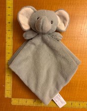 Animal Adventure Gray Elephant Lovey Security Blanket Green Satin 2022