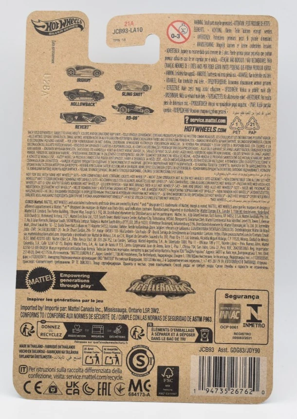 Hot Wheels AcceleRacers Hollowback Silver Series 2025 3/5. Blister Card - Immagine 2 di 2