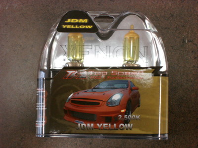 TOP SPEED PRO-1 JDM VIP HID Yellow Light Bulb Bulbs Pair 9007 9007HB 2500K