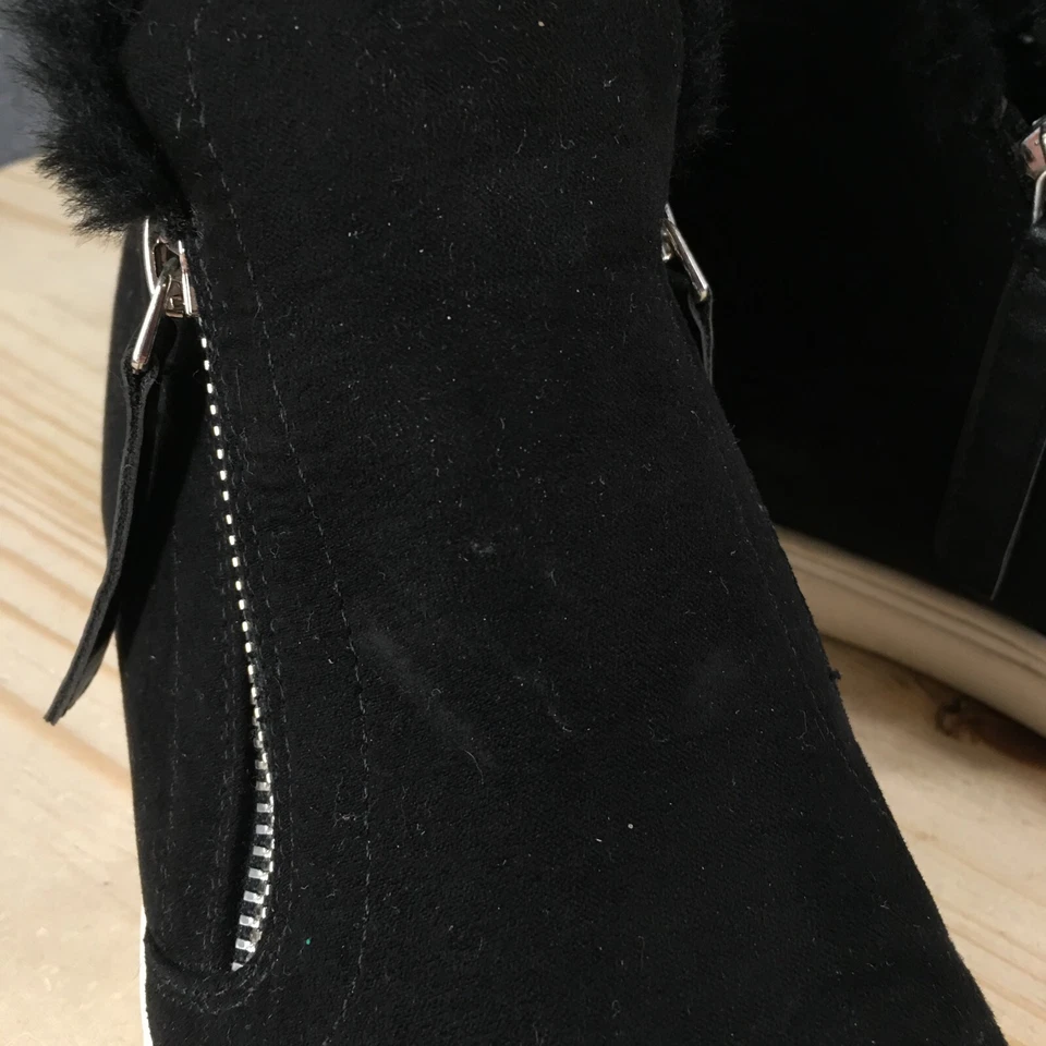 Steve Madden Botas Mujer 9 Botín Cuña Forrado de Piel Negro Cómodo Informal Foto 4 de 4