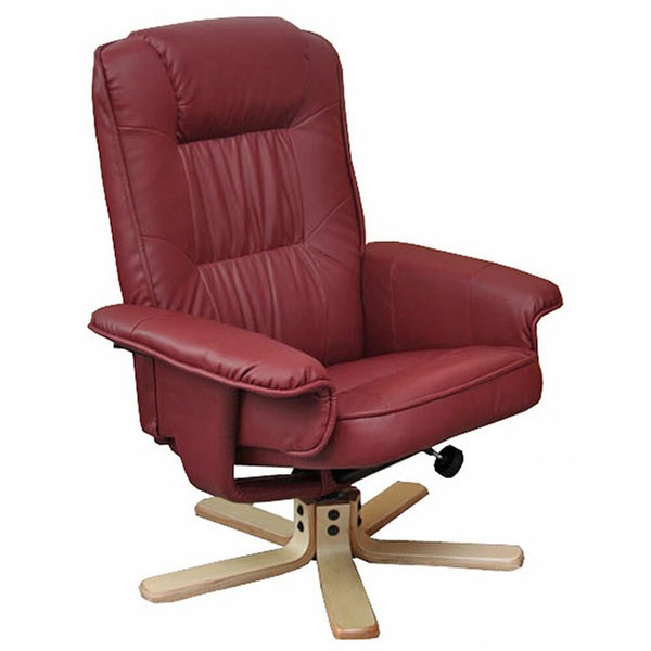 Relaxsessel H56, Sessel Ohne Hocker Fernsehsessel, Kunstleder Bordeaux-image