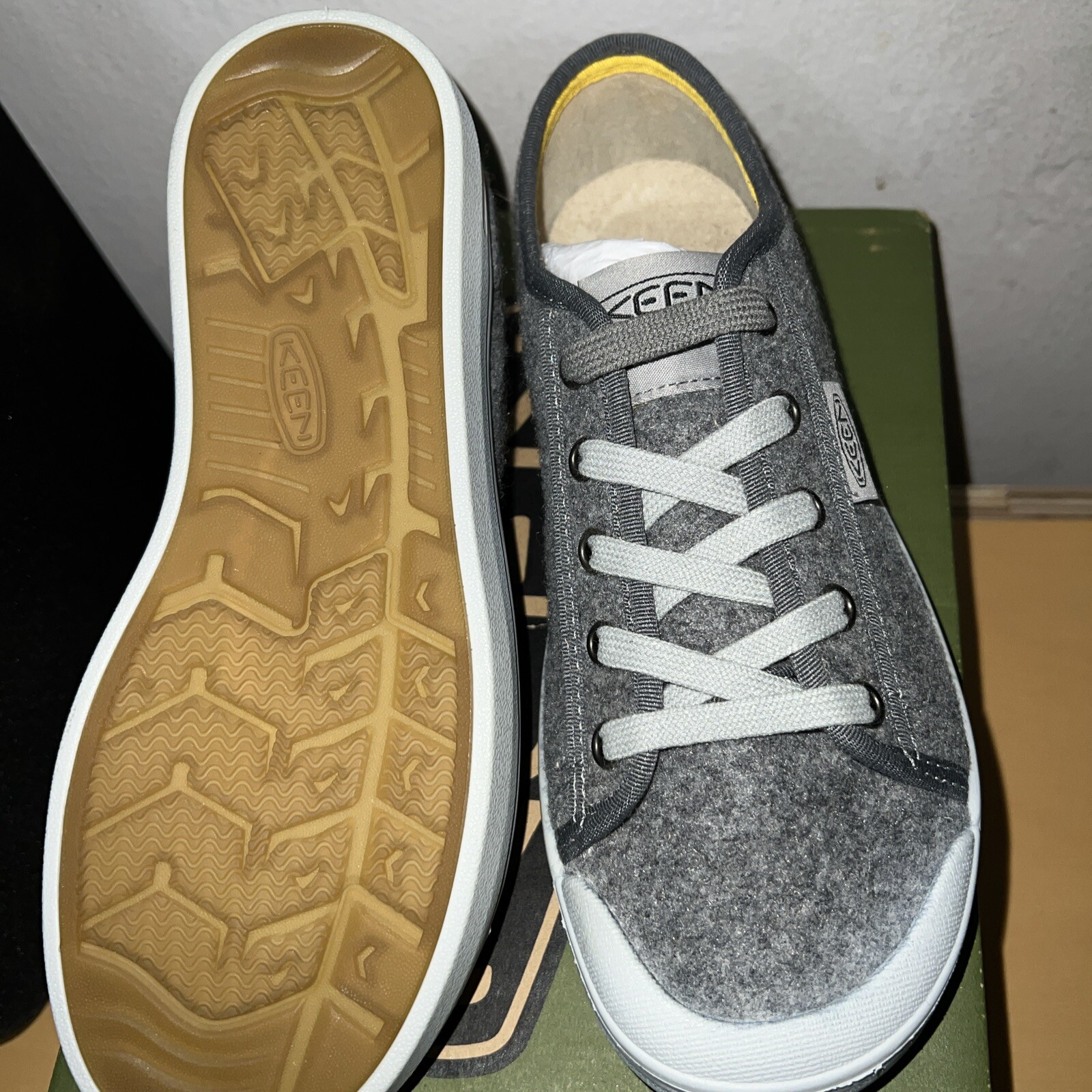 KEEN Sneaker da ginnastica casual da donna Elsa Lite grigio in feltro Raven 5 5