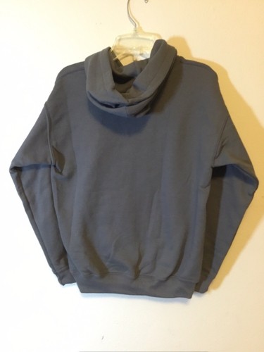 Gildan Heavy Blend Sweatshirt Boys Size M Gray Hooded Pullover - Picture 2 of 4