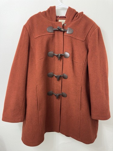 L.L. Bean Dufflecoat Damen 2X Plus 3M Thinsulate Isolierung 100% Wolle Knebel - Bild 8 von 11