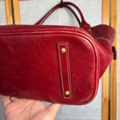 Dooney & Bourke Pebble Grain Kristen Tote Red Burgundy Shoulder Bag - Picture 6 of 15