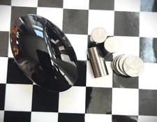 Pinewood Derby Car - 3.92 oz Total Weight! 2.5 oz Tungsten Black Canopy & 3 Rods