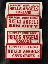 RARE NOS VINTAGE HELLS ANGELS SUPPORT STICKERS