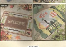 Plastic Canvas Patterns Welcome Mats Snowman Easter Egg Fish Country Flowers G29