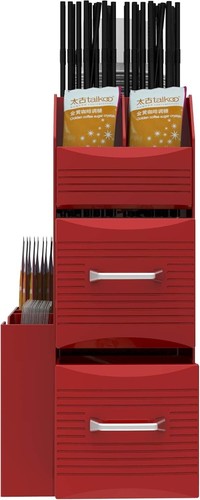 Kaffee Organizer Caddy ordentlich 9 Fächer 2 Schubladen für Kaffeepads Tee Zucker Tasse - Bild 9 von 19