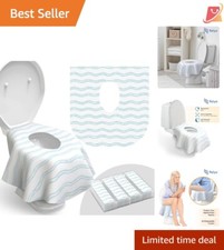 Disposable Toilet Seat Covers 20 Pack Extra Large Waterproof Ideal for Travel