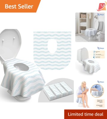 Disposable Toilet Seat Covers 20 Pack Extra Large Waterproof Ideal for Travel