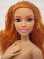 Barbie Fashionistas Desnuda # 122 Muñeca Híbrida Hecha para Mover Cuerpo Pelirroja Sonriendo