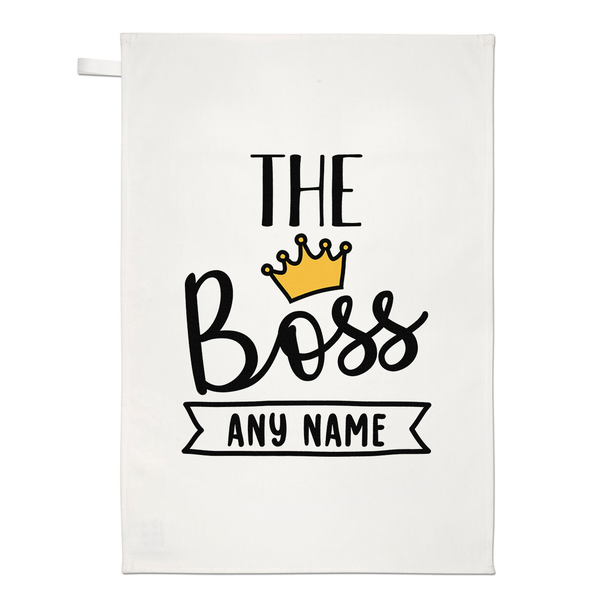 Personalised The Boss Tea Towel Work Director Manager Worlds Best Awesome