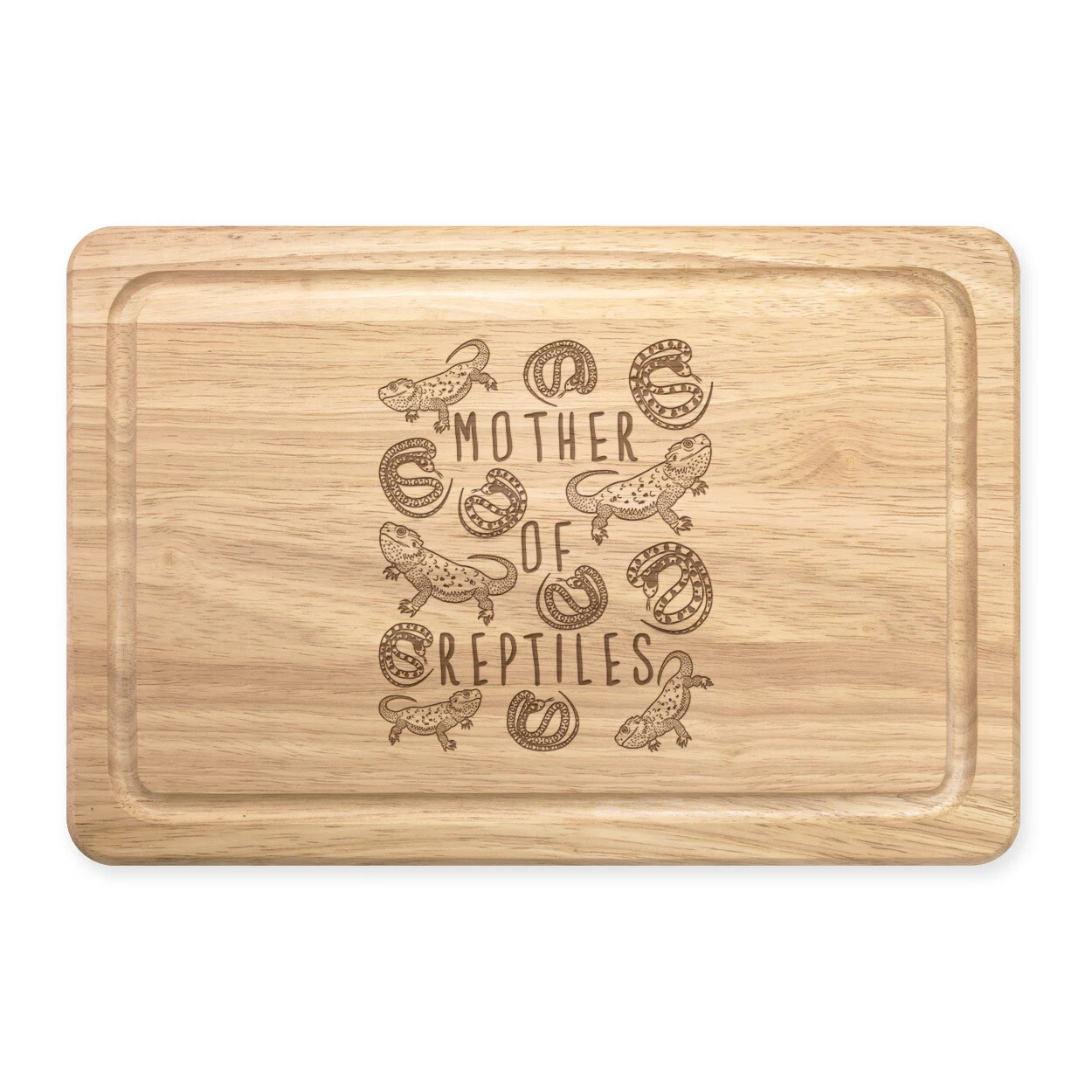 Mother Of Reptiles Rectangular Chopping Board Crazy Lady Animal Lover Funny