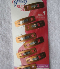8 Goody Stay Put Slide Proof Hair Snap Clips Secure Hold Fit Bronze Red Contour