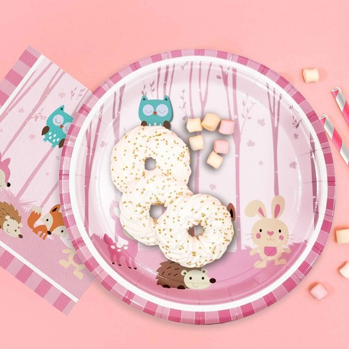 Woodland Baby Shower | Bambi Party Decorations | Pink Forest Animals Theme Ki... - 第 9/9 張圖片