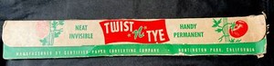 vintage GARDEN Twist N Tye Gardening Ties Tomatoes Flowers HUNTINGTON PARK CA