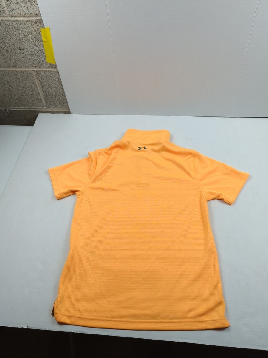 Under Armour Mens Small S Heatgear Loose Neon Orange Polo Shirt | eBay