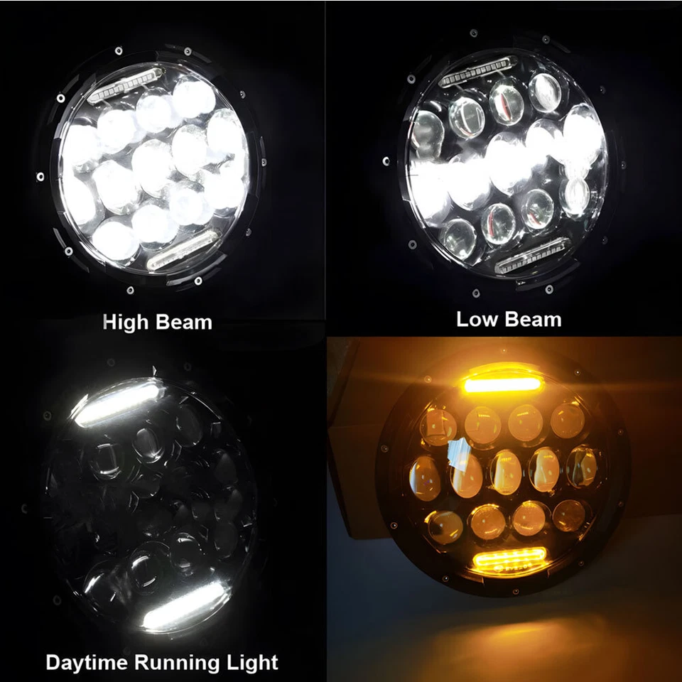 ROUND 7"INCH CHROME LED HEADLIGHT PROJECTOR FOR FORD LN7000 LN8000 LN9000 TRUCKS - Image 3 of 4