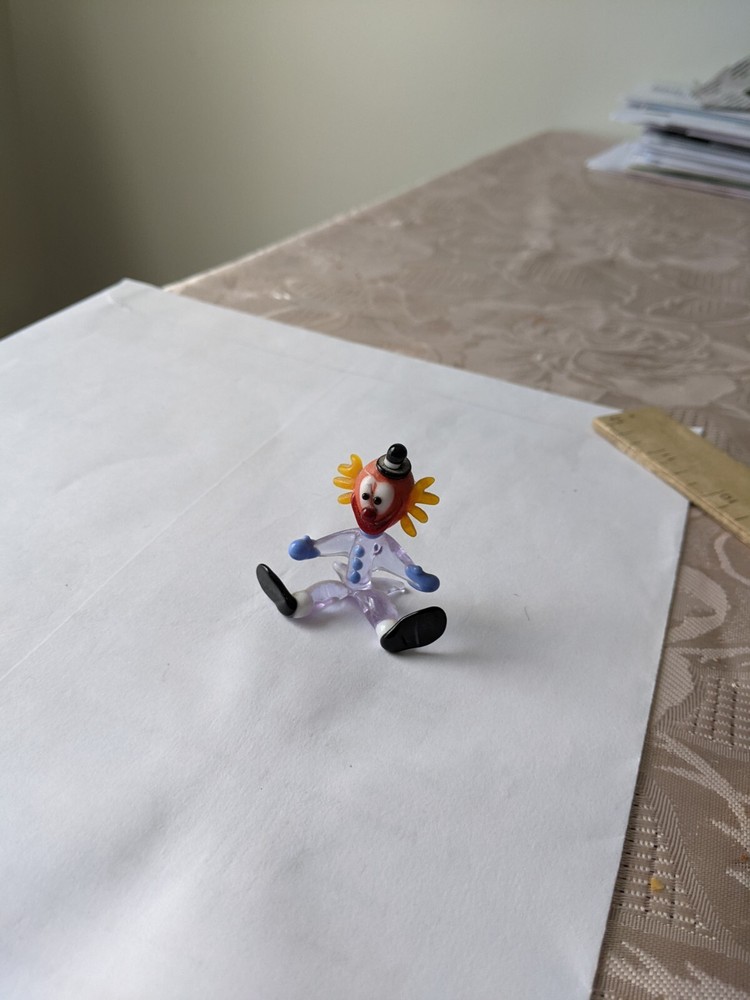 Vintage Murano Art Glass Clown Hand Made in Italy Collectible