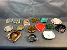 Lot de 15 anciens cendrier publicitaires de bistrot verre, métal ou porcelaine