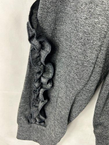 Vintage America Blue Marled Anthracite Black Ruffles Sweatshirt Size Large NWT - Picture 4 of 11