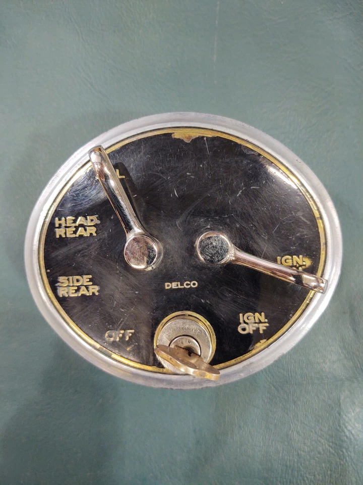 复古 1183 Delco 点火灯开关 OVAL 15 16 17 18 19 20 21 BUICK STUTZ — 第 3/4 张图片