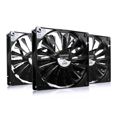 AABCOOLING BLACK SILENT FAN 14 - LEISE GEHÄUSE LÜFTER 140mm - 3 STÜCK PAKET