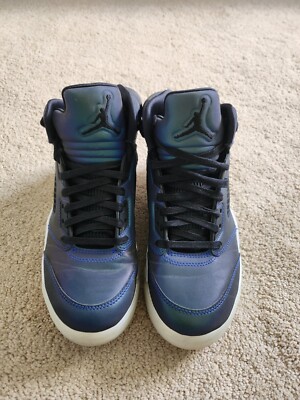 Nike Air Jordan V Retro Iridescent Oil Grey,blue/multi Women's Sz