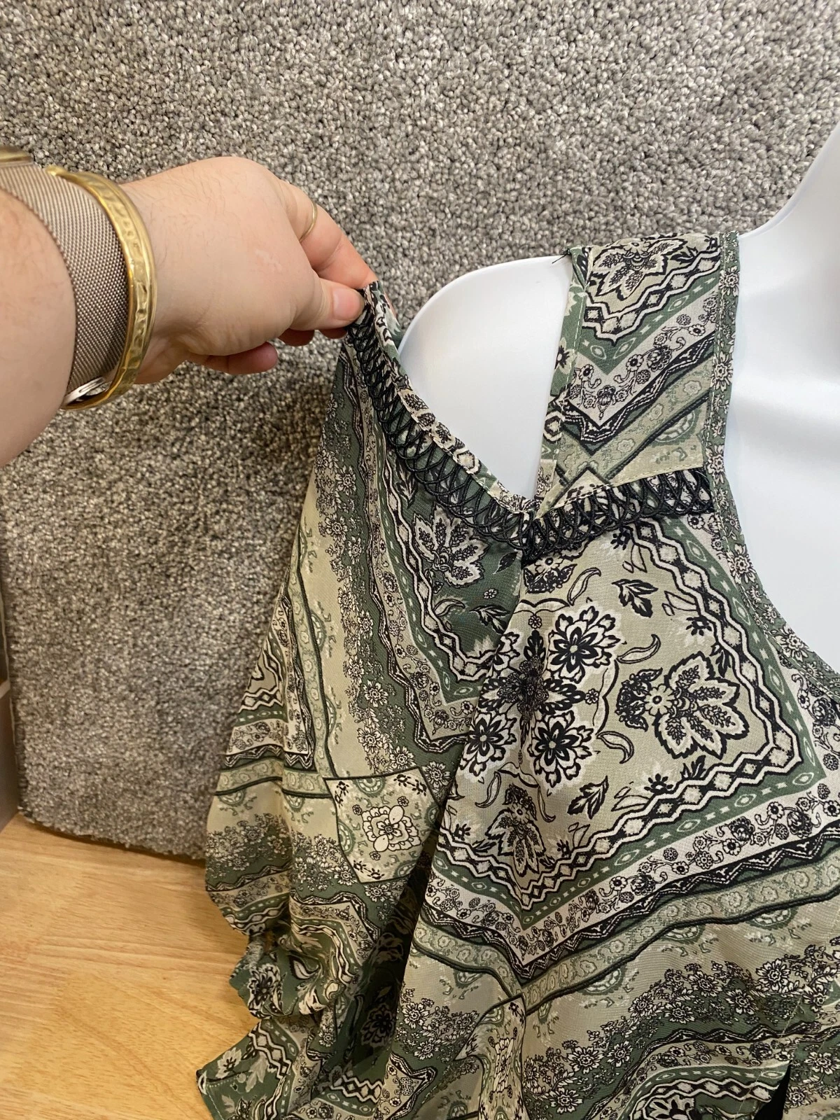 Top donna ALYX piccolo manica 3 4 spalle fredde a strati spacco davanti chiffon