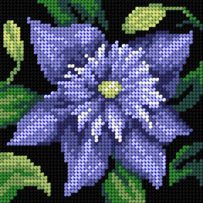 Orchidea Gobelin canvas for halfstitch without yarn Clematis 3478D