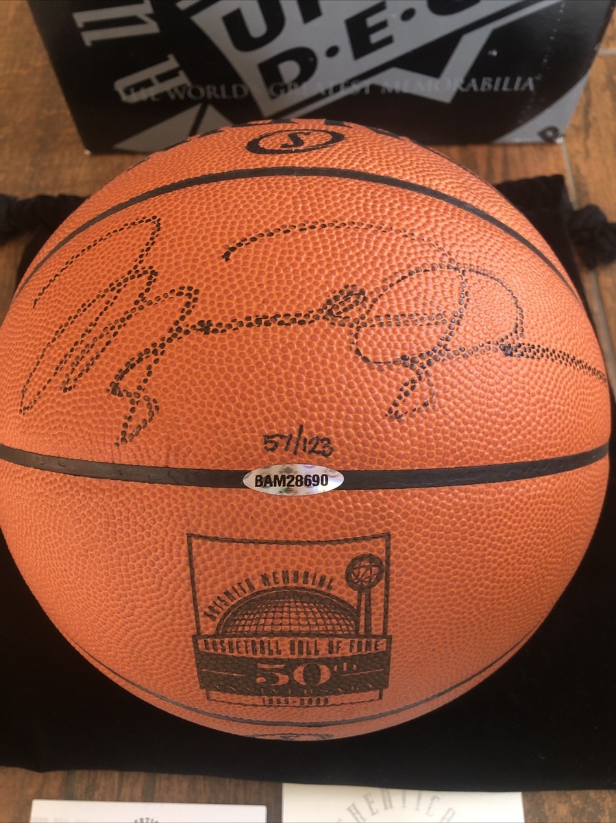 Michael Jordan Signed Engraved 50th Anniversary HOF Basketball LE