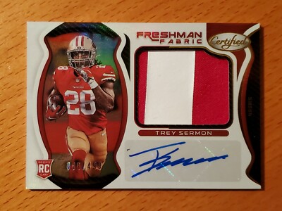 2021 Certified #224 Trey Sermon 49ers Rookie RB Jersey Auto #'d 86/499