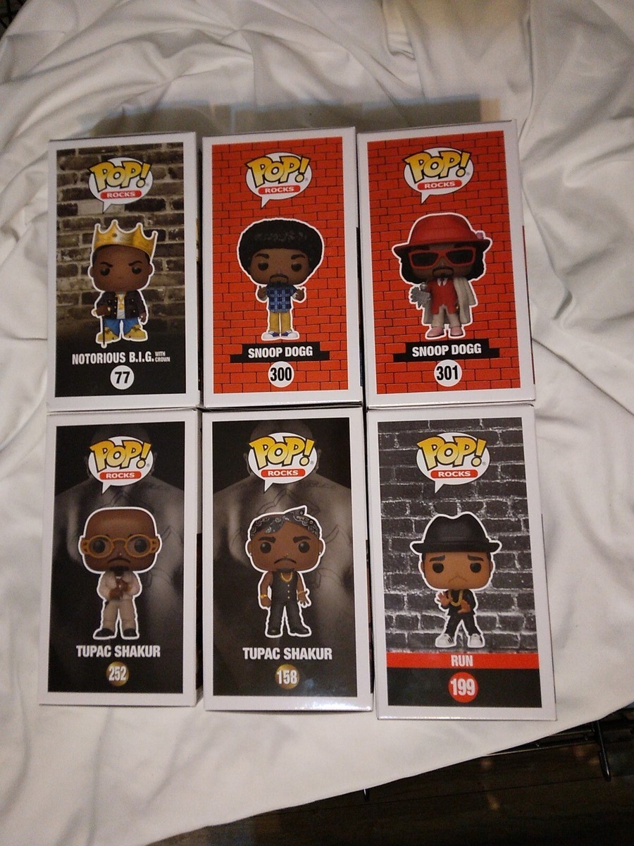 Funko 6 Piece Rap Legends Set 2Pac, Snoop Dogg, Notorious BIG, Rev