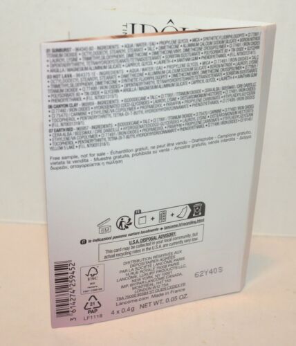 Lancome Tint Idole Liquid Eye-Blusher 4-Shade Sample Card - Picture 3 of 3