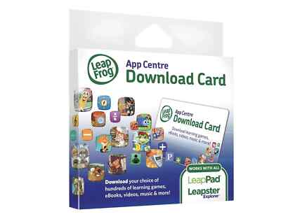 LeapFrog Leappad Leapster App Center £15 Downloadkarte Ebooks, Spiele, Musik *Neu