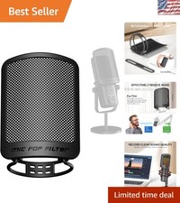 Versatile Microphone Pop Filter with Rubber Band Design for Efficient Recording