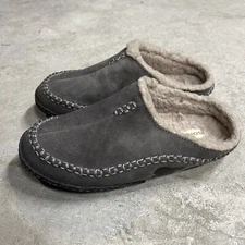 Sorel Falcon Ridge II Slippers Grey Suede Faux Fur Men's Size 9