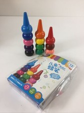 Jumbo Crayons for Toddlers, 12 Colors Finger Paint Palm Grip Finger-12 Colour