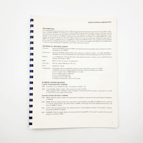 Commodore A2630 System Schematics Service Manual - Picture 3 of 5