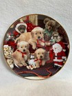 Franklin Mint Royal Doulton 'Christmas Cheer' Golden Puppy Collector Plate