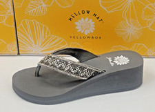 Yellow Box Womens Shona Wedge Sandal Grey 8.5