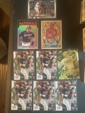 9 card Juan Soto - Topps chrome, Topps Fire, Topps Holiday 2020, GQ